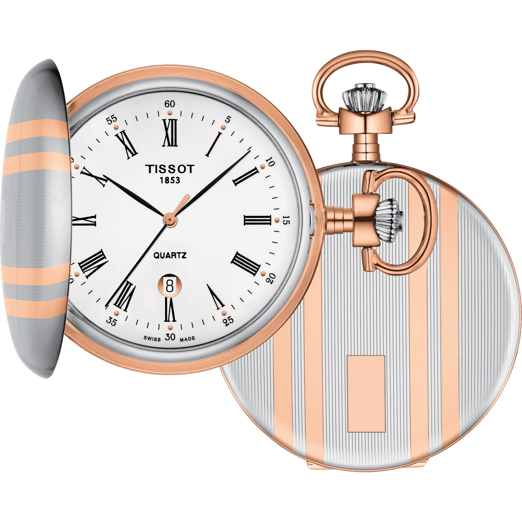 Tissot Savonette quartz taskukello vitjalla T8624102901300 - Puustjärven Kello & Kulta