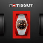 Tissot PRX Powermatic 80 Steel & 18K Gold Bezel - miesten rannekello T9314074129100 - Puustjärven Kello & Kulta