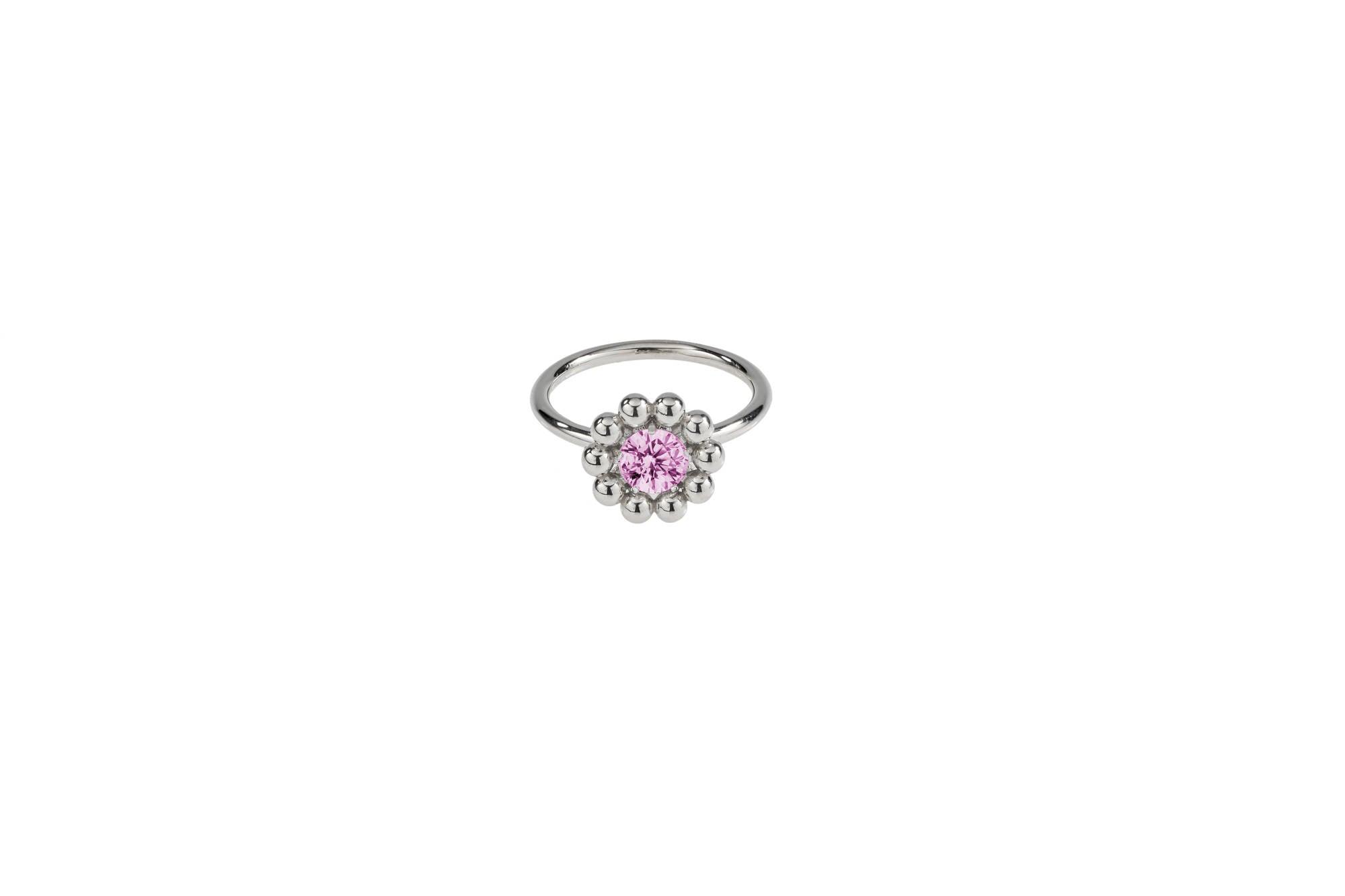 Lumoava Daisy - sormus pinkillä kivellä L52228150000 - Puustjärven Kello & Kulta